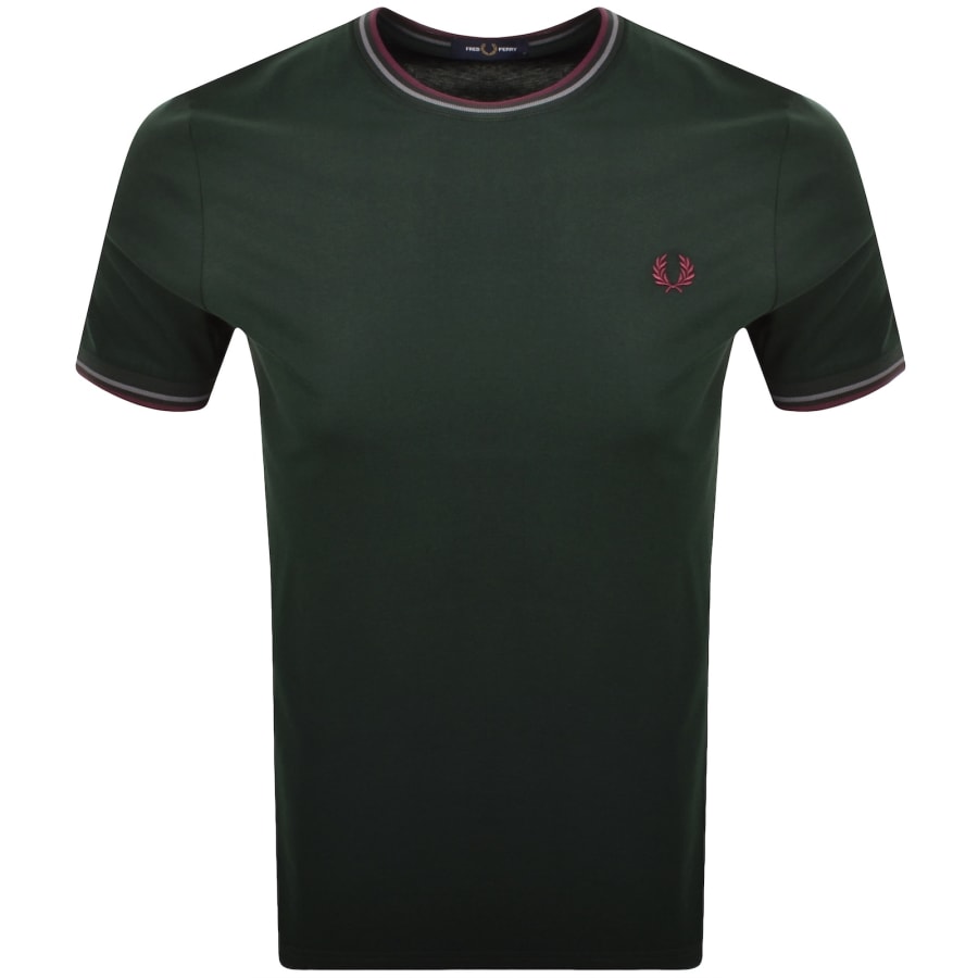 【FRED PERRY】The Twin Topped shirt Fred Perry Twin Tipped T Shirt Green | Mainline Menswear us